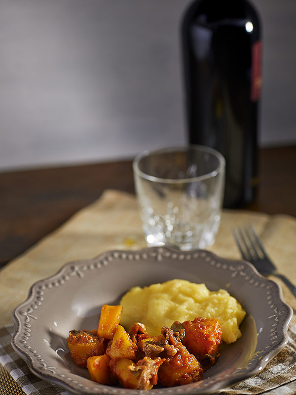 spezzatino di zucca e funghi